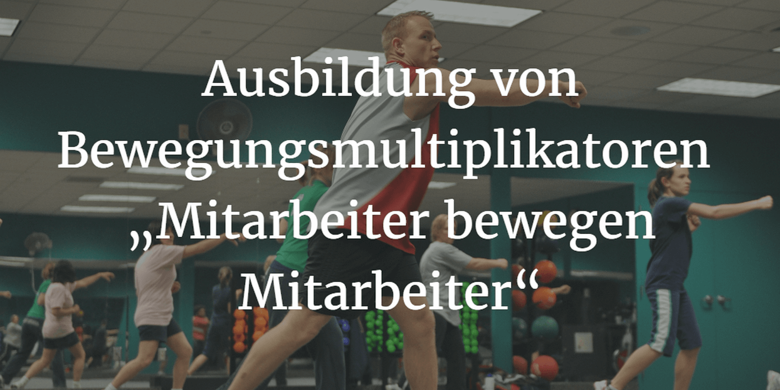 Ausbildung von Bewegungsmultiplikatoren Mitarbeiter bewegen Mitarbeiter (c) janeb13 pixabay.de