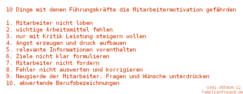 Gefährdung von Mitarbeitermotivation