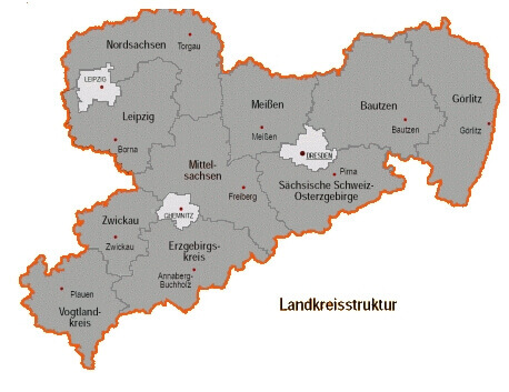 Karte von Sachsen (c) familienfreunde.de