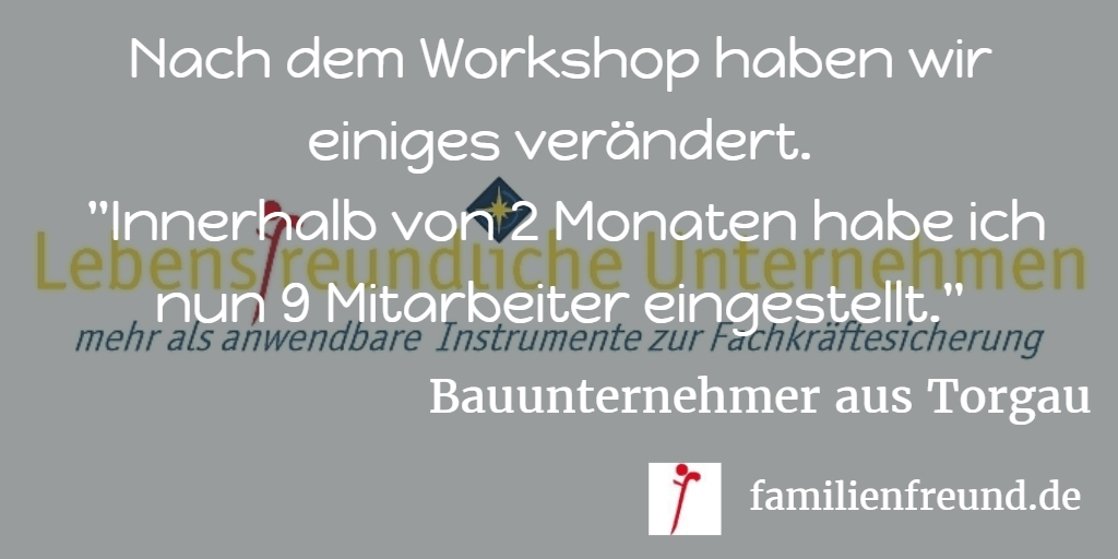 Feedback Bauunternehmer lebensfreundlich Workshop