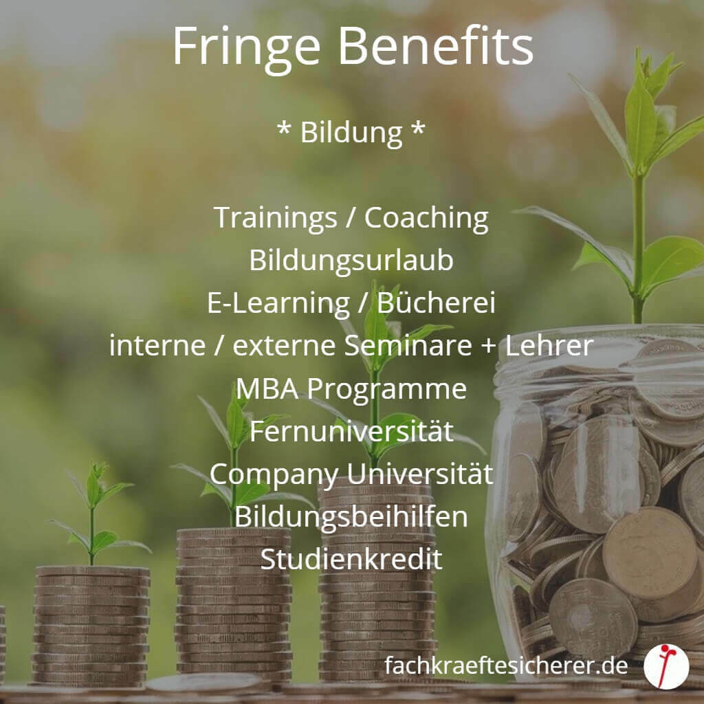 Beispiele Fringe Benefits Bildung
