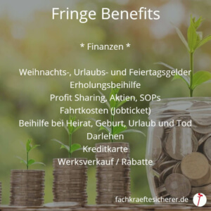 Beispiele Fringe Benefits Finanzen